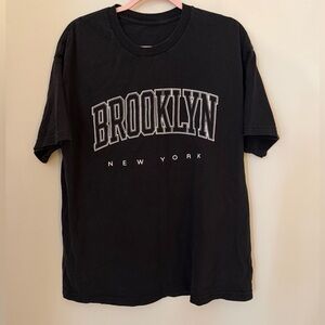 Brandy Melville John Galt Black Tee One Size Brooklyn